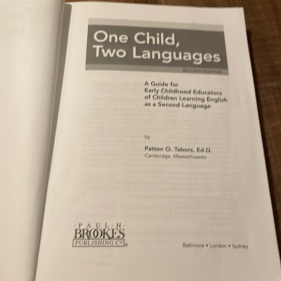 One Child, Two Languages (2nd e.d.)  by Patton O. Tabors (Book & CD 💿) - Picture 6 of 11